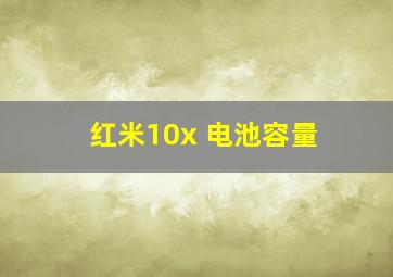 红米10x 电池容量